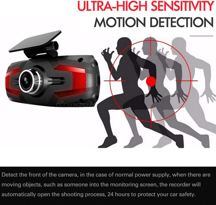 Dual Camera Dash Cam 2.7" LCD with 170° Wide Angle and Rear View