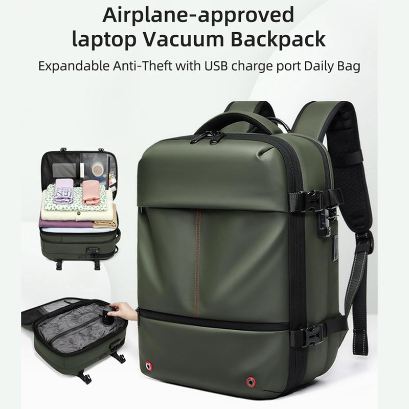 Expandable & Waterproof Travel Backpack with Vacuum Compression – Arvid