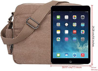 Men’s Canvas Messenger Shoulder Bag – Compact Crossbody for Work & Travel