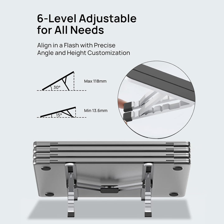 Adjustable Laptop Stand – Foldable Cooling Notebook Mount for Office & Travel – Orvane