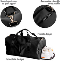Compact Waterproof Gym Duffel with Shoe & Wet Pocket – Unisex Sports Travel Bag