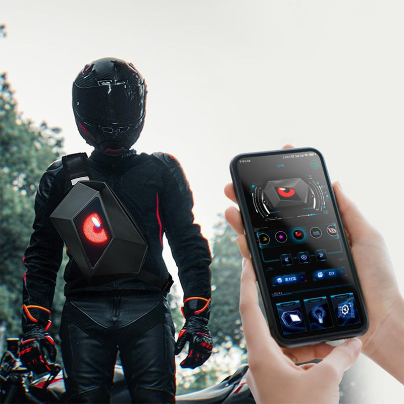 LED Motorcycle Crossbody Bag with Programmable Display – Nexora