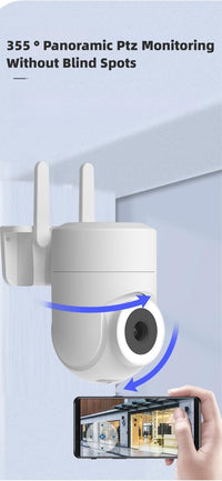 Outdoor & Indoor Security Camera 2K 355° View with Night Vision