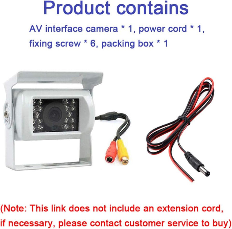 Truck Backup Camera 12V/24V with 18 LED IR Night Vision IP68