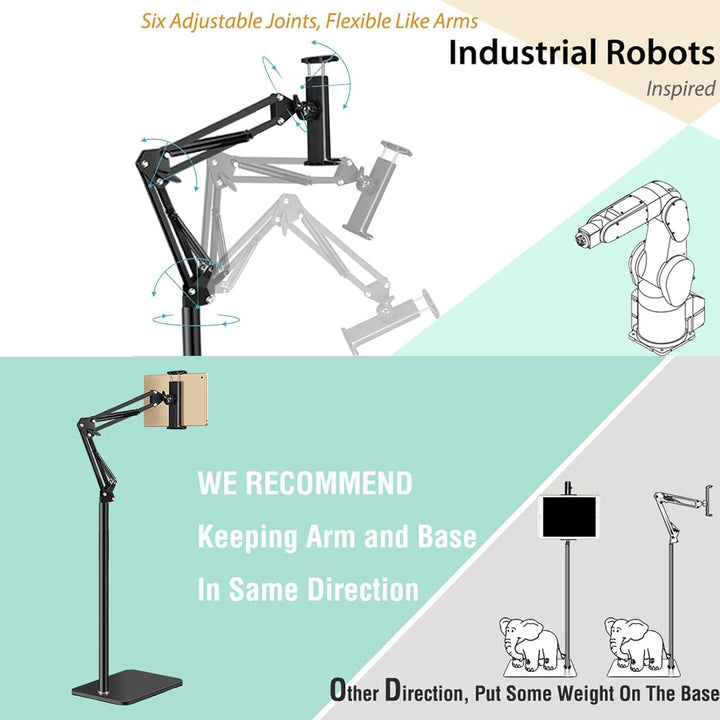 Adjustable 360° Phone and Tablet Floor Stand – Movira
