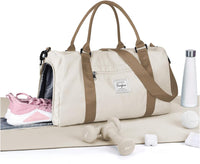Waterproof Travel Duffel with Shoe Compartment & Wet Pocket – Unisex Gym Bag