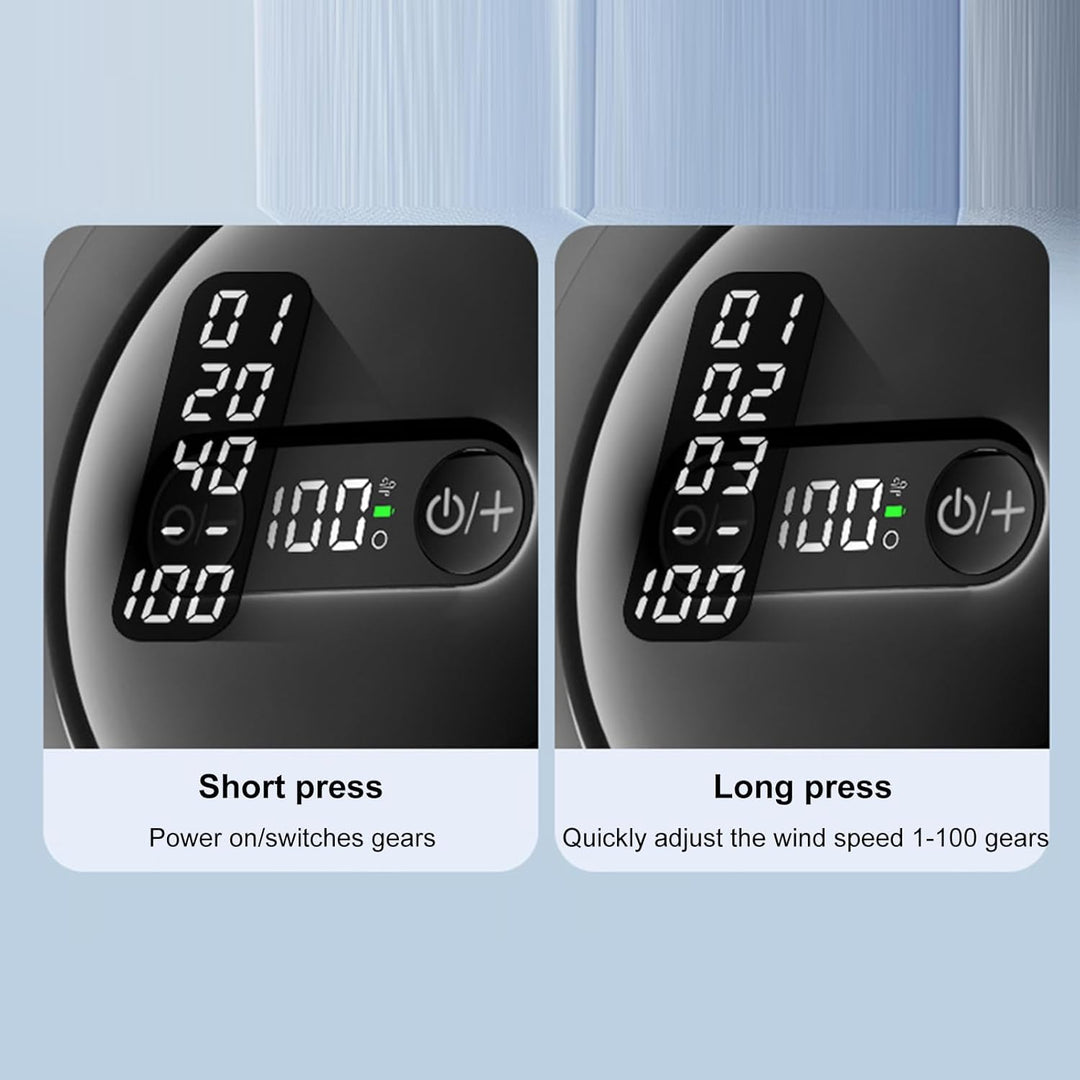 Rechargeable Clip-On Stroller Fan with Night Light 100 Speeds