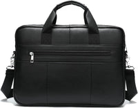 Premium Cowhide Leather 15” Business Briefcase with Organiser Compartments