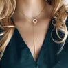 Gold Drop Bar Lariat Necklace | Elegant Women's Jewellery | Versatile Style