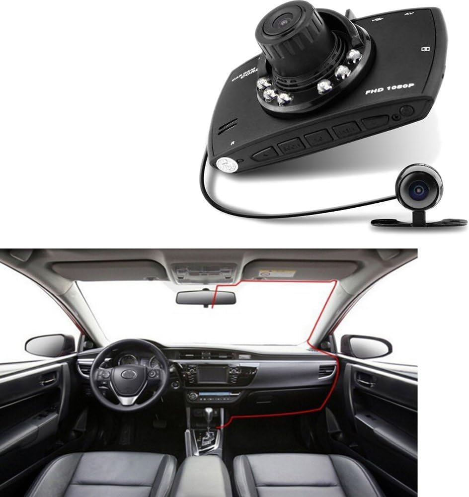 Dual Lens Car Dash Cam G30 2.7" LCD Full HD 1080P with G-Sensor