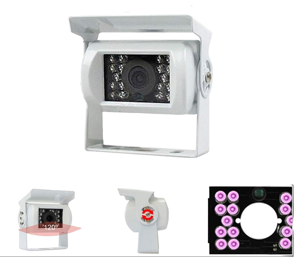 Truck Backup Camera 12V/24V with 18 LED IR Night Vision IP68