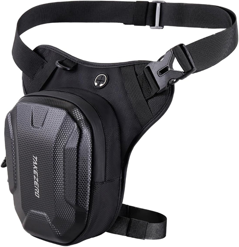 Tactical Motorcycle Leg Bag with Waterproof EVA Shell & Expandable Storage