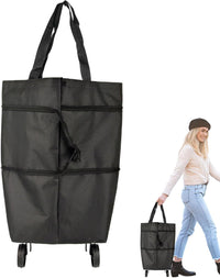 Large Capacity Foldable Shopping Bag with Wheels Reusable Cart Tote (1+1 FREE) – Veytra