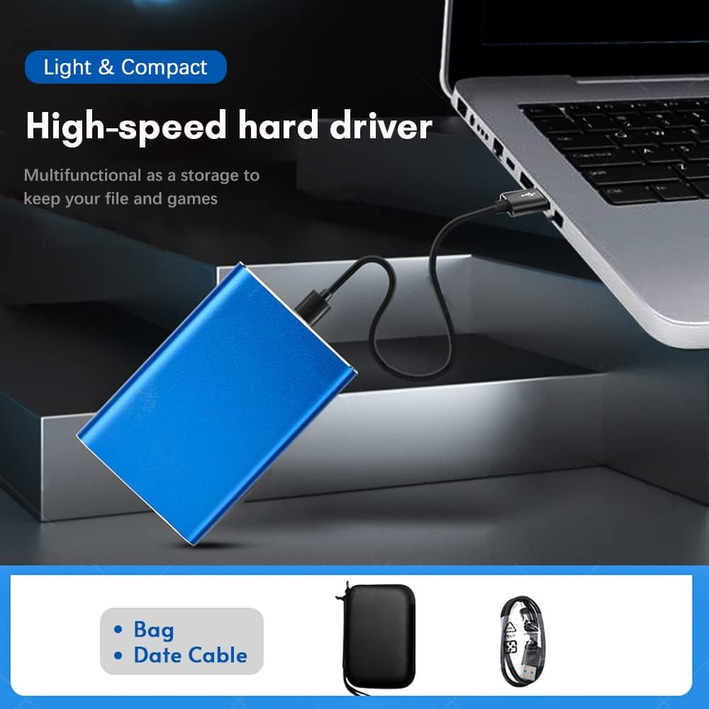 Portable 1TB USB 3.0 Hard Drive with Metal Case and High-Speed Transfer – Dravero