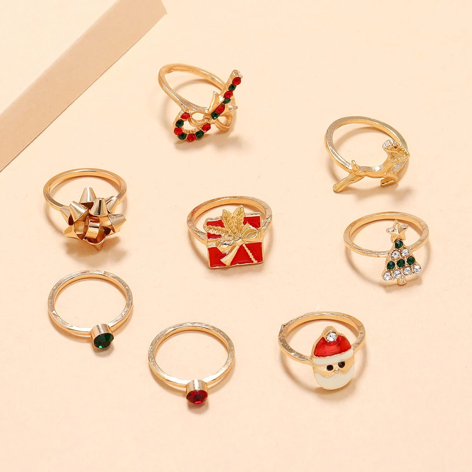 Christmas Ring Set | 8 Pieces