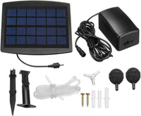 Solar Powered Air Pump Kit 2.5W with Hoses and Stones