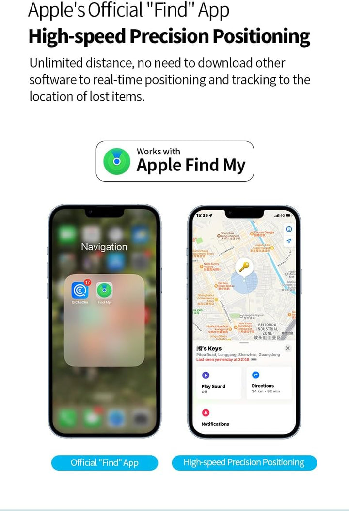 Smart Anti-Lost Locator Keychain – Real-Time Tracking with Find My – Zeyora