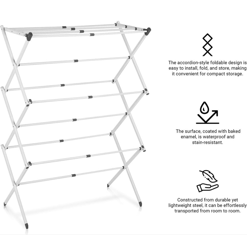 3-Tier Foldable Clothes Drying Rack – DryMate