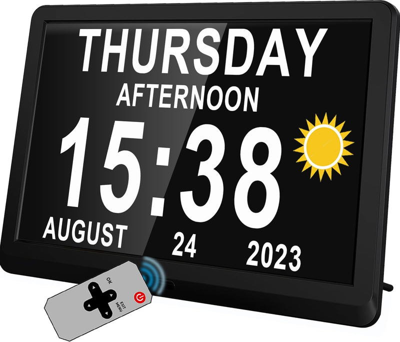 11.5-Inch Digital Calendar Day Clock with 19 Reminders – Claryon