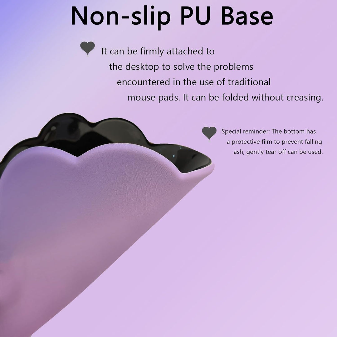 Cloud-Shaped Ergonomic Wrist Rest Set with Mouse Pad & Coaster – Zeyora