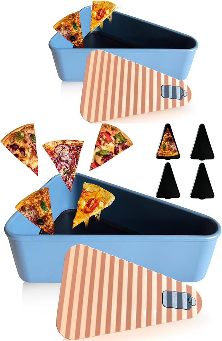 Reusable Pizza Storage Container with 2 Trays – SliceSafe (1+1 FREE)