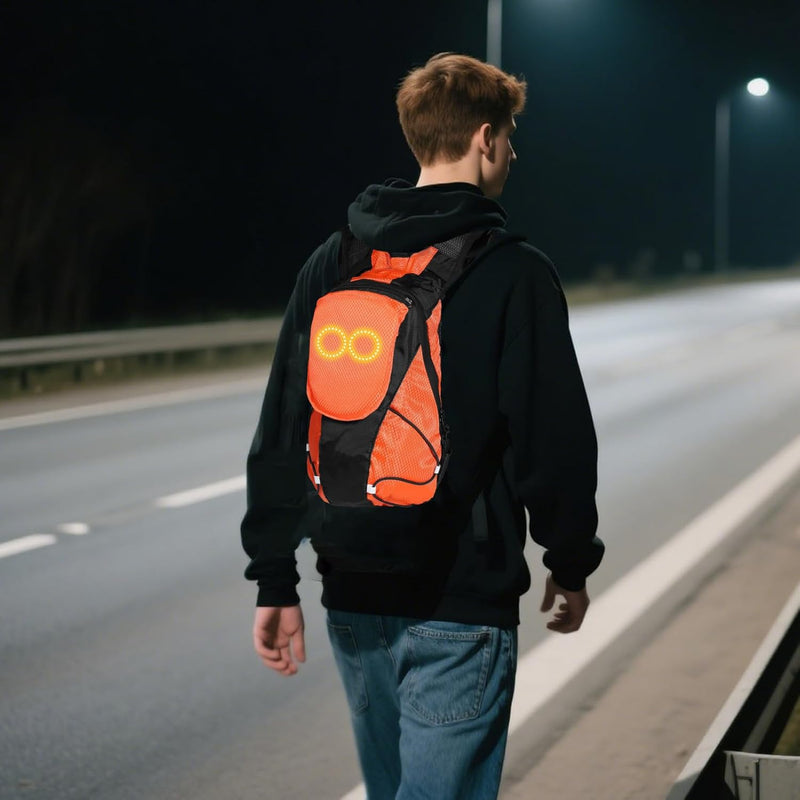 LED Motorcycle Backpack – Luminous Safety Glow Bag for Outdoor & Night Riding – Lumaro