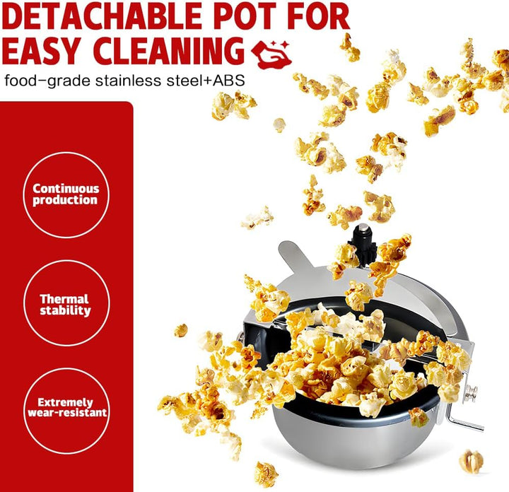 Retro Red Electric Tabletop Popcorn Maker with Timer – Calvano