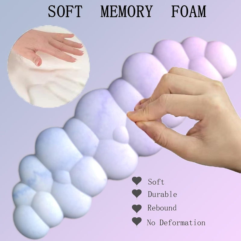 Cloud-Shaped Ergonomic Wrist Rest Set with Mouse Pad & Coaster – Zeyora