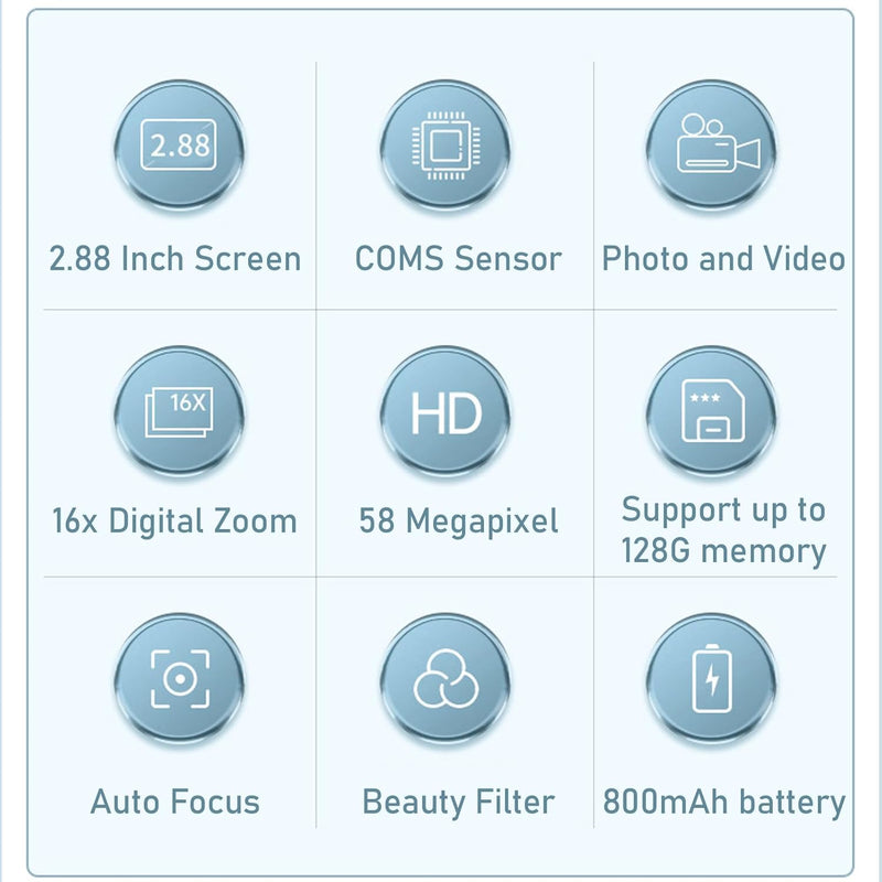 4K Compact Digital Camera with 58MP Photos and 16X Zoom – Lumora
