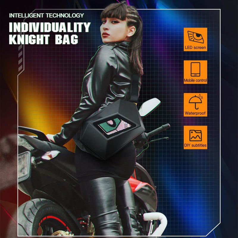 LED Motorcycle Crossbody Bag with Programmable Display – Nexora