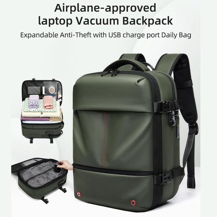 Expandable & Waterproof Travel Backpack with Vacuum Compression – Arvid