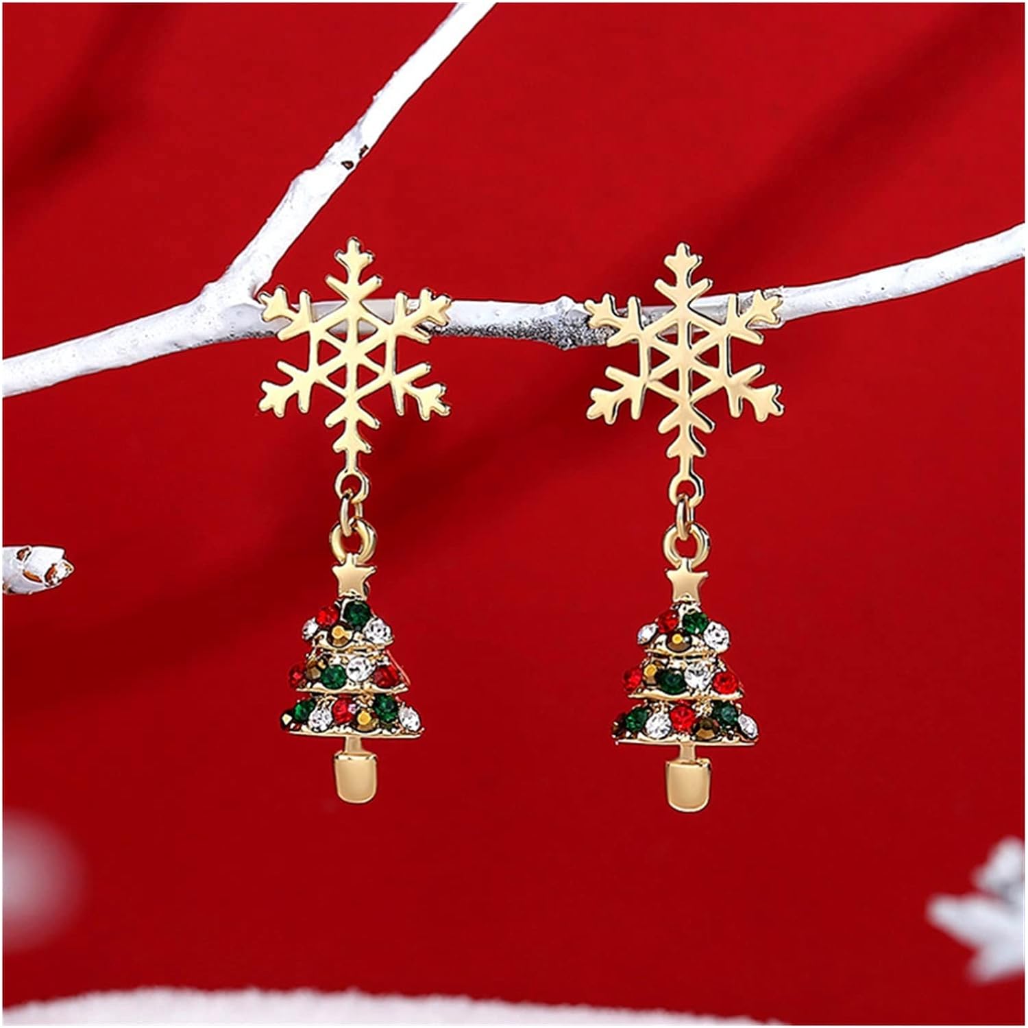 Snowflake Christmas Earrings | Women's Festive Jewellery