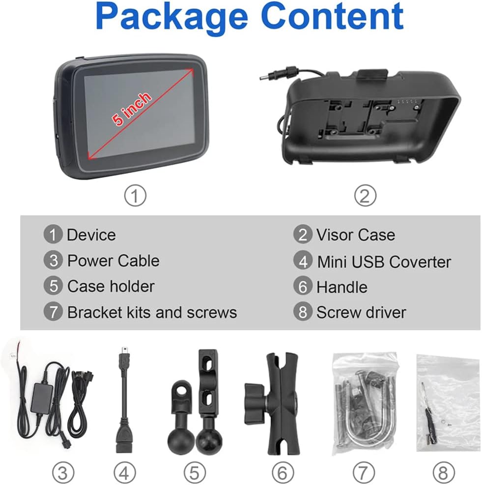 Portable Motorcycle Monitor with 5" (12.7 cm) IPS Screen – RideMate