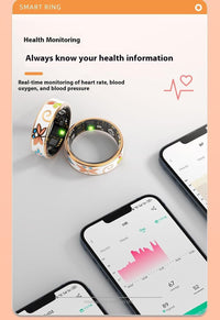 Smart Enamel Wellness Ring – Fitness & Sleep Tracker for iOS & Android – Aurina