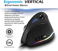 Vertical RGB Gaming Mouse with Joystick and 11 Programmable Buttons – Kryvos