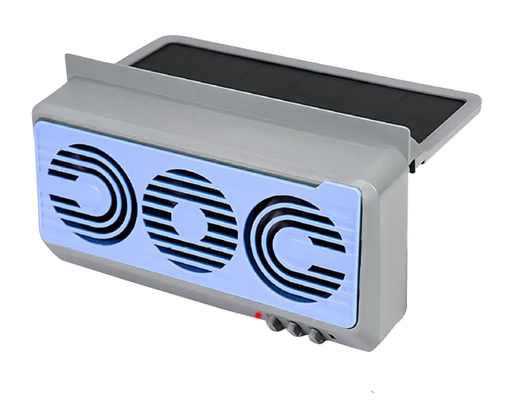 Solar Car Window Fan – Dual Duct Ventilation Exhaust & Cooling Accessory – Aurovent