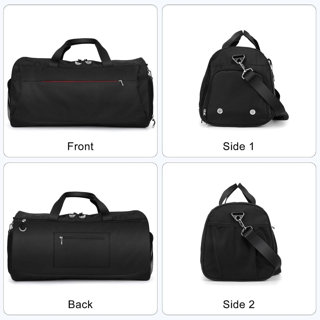 Large 45L Waterproof Sports Duffel with Shoe Compartment & Wet Pocket – Unisex Gym & Travel Bag