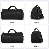 Large 45L Waterproof Sports Duffel with Shoe Compartment & Wet Pocket – Unisex Gym & Travel Bag