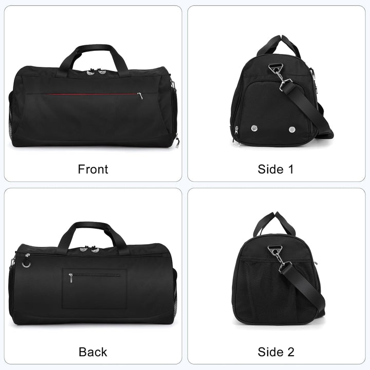 Large 45L Waterproof Sports Duffel with Shoe Compartment & Wet Pocket – Unisex Gym & Travel Bag