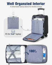 Softside Expandable Carry-On Suitcase with Wheels – Lightweight & Airline Approved