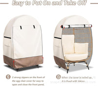 Waterproof Egg Chair Cover with Double Zipper – Solara