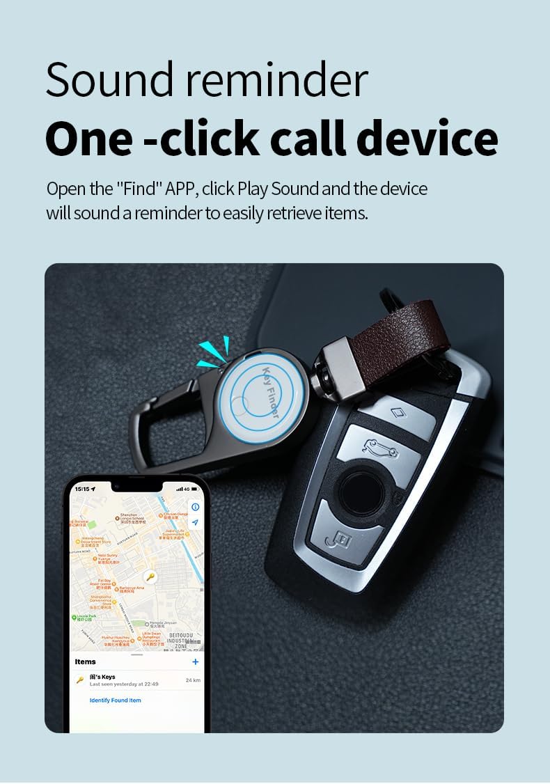 Smart Anti-Lost Locator Keychain – Real-Time Tracking with Find My – Zeyora