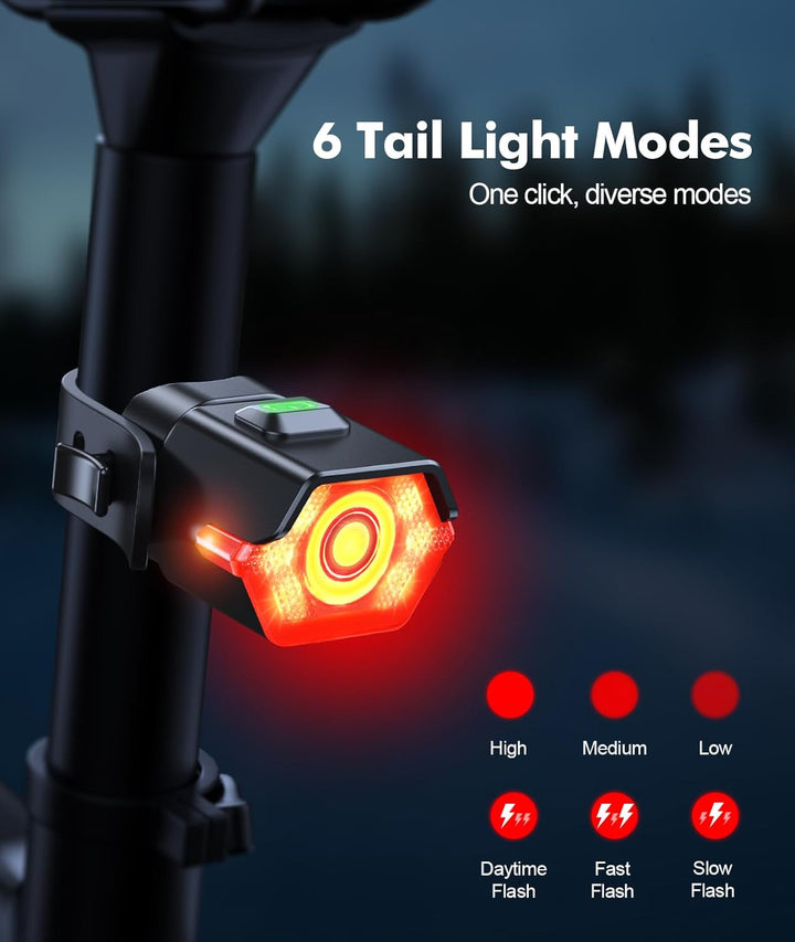 Rechargeable Bike Light Set with 3+6 Modes & Side Lighting – RoadBeam