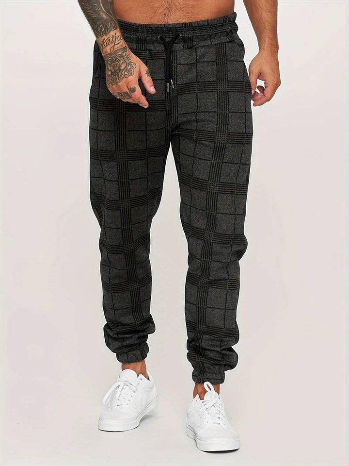 Checked men's jogging trousers – Elian autumn edition