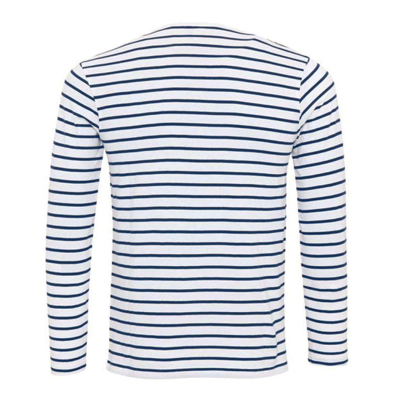 Striped Henley Shirt With Long Sleeves – Dorian