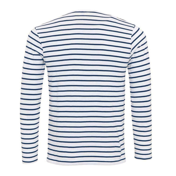 Striped Henley Shirt With Long Sleeves – Dorian