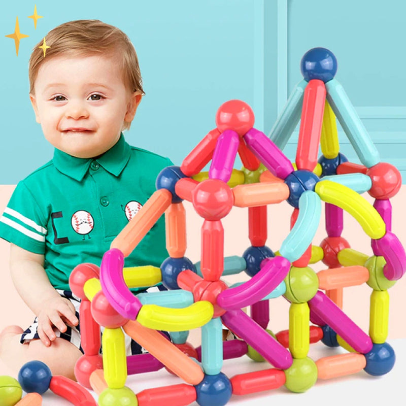 64-Piece Magnetic Building Blocks - Creatix-State of Style