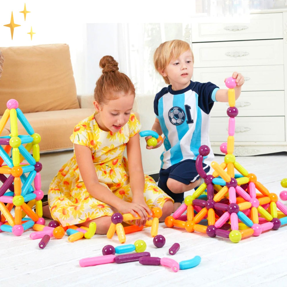64-Piece Magnetic Building Blocks - Creatix-State of Style