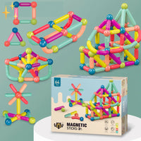 64-Piece Magnetic Building Blocks - Creatix-State of Style