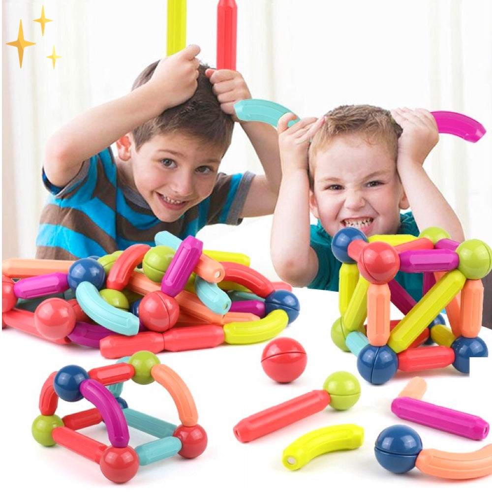 64-Piece Magnetic Building Blocks - Creatix-State of Style